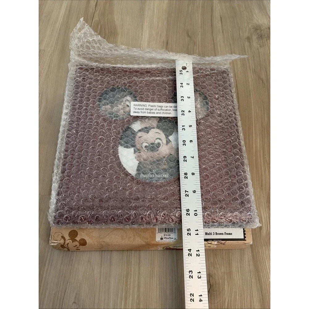 NIB WALT DISNEY PARKS MULTI 3 BROWN FRAME PICTURE FRAME Mickey Ears